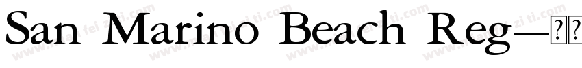 San Marino Beach Reg字体转换
